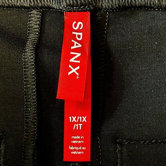 Spanx Womens Black Ankle Pant Size 1X Classic Backseam Ponte Stretch Leggings - Picture 7 of 12